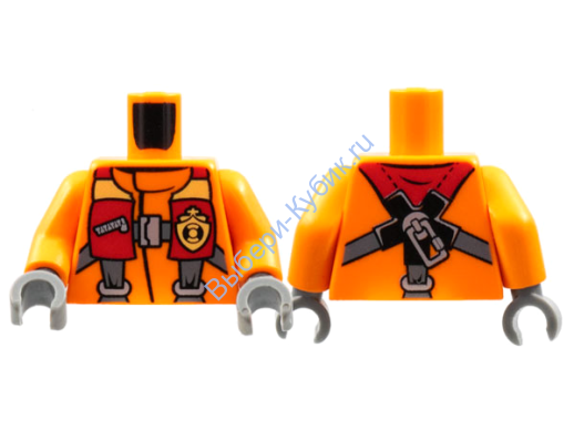 Деталь Лего Торс С Рисунком Цвет Оранжевый
