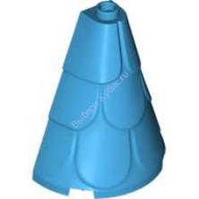 Деталь Лего Крыша Башни 2 х 4 х 6 Полуконус С Черепицей Цвет Темно-Лазурный