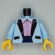Деталь Лего Торс С Рисунком Цвет Ярко-Светло-Голубой