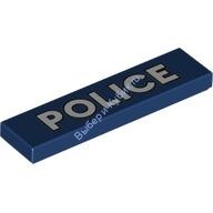 Деталь Лего Плитка1 х 4 С Рисунком Цвет Темно-Синий