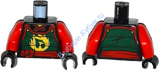 Деталь Лего Торс С Рисунком Цвет Черный