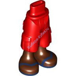 Деталь Лего Ноги Мини Долл С Рисунком Цвет Красный