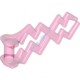 Деталь Лего Угловатая Волна Электрический Зигзаг Цвет Прозрачно-Розовый