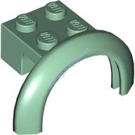 Деталь Лего Автомобильное Крыло 4 x 2 1/2 x 1 2/3 С Аркой Круглое Цвет Песочно-Зеленый