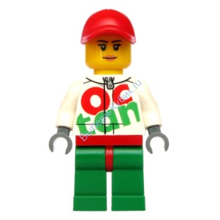 Минифигурка Лего Сити Гонщица rac060