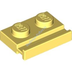 Деталь Лего Пластина 1 х 2 С Дверной Рельсой Цвет Ярко-Светло-Желтый