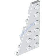 Деталь Лего Пластина Клин 6 х 3 Левая Цвет Белый