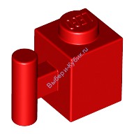 Деталь Лего Кубик Модифицированный 1 х 1 С Ручкой Цвет Красный