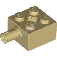 Деталь Лего Кубик Модифицированный 2 х 2 С Пином И Осевым Отверстием Цвет Песочный
