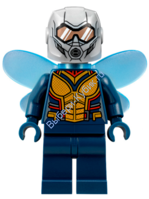 минифигурка лего супер хиро - The Wasp (Hope van Dyne) - Trans-Medium Blue Wings
