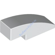 Деталь Лего Скос Закругленный 3 х 1 Без Штырьков Цвет Белый (ПОЖЕЛТЕВШИЙ)