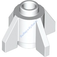 Деталь Лего Кубик Круглый 1 х 1 С Ребрами Цвет Белый