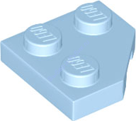 Деталь Лего Пластина Клин 2 х 2 Обрезанный Угол Цвет Ярко-Светло-Голубой