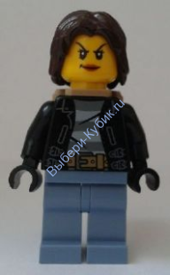 Police - City Bandit Crook Female with Short Hair, Backpack (60131)