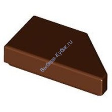 Деталь Лего Плитка 1 X 2 Скошенная В Лево Цвет Коричневый