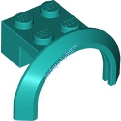 Деталь Лего Автомобильное Крыло 4 x 2 1/2 x 1 2/3 С Аркой Круглое Цвет Темно-Бирюзовый