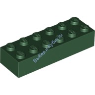 Деталь Лего Кубик 2 х 6 Цвет Темно-Зеленый