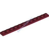 Деталь Лего Пластина 1 х 12 Цвет Темно-Красный