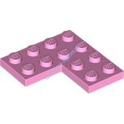 Деталь Лего Пластина 4 х 4 Угол Цвет Ярко-Розовый