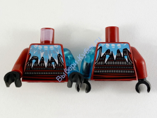 Деталь Лего Торс С Рисунком Цвет Темно-Красный