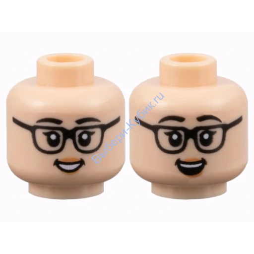 Деталь Лего Голова Минифигурки Цвет Светло-Телесный