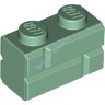 Деталь Лего Кубик Модифицированный 1 х 2 С Кирпичным Профилем Цвет Песочно-Зеленый