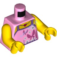 Деталь Лего Торс С Рисунком Цвет Ярко-Розовый