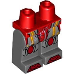 Деталь Лего Ноги С Рисунком Цвет Красный
