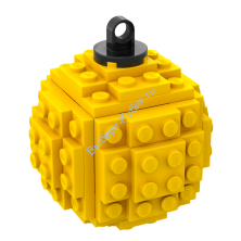 Набор деталей Лего ОТ Выбери Кубик Ёлочный Шар Желтый