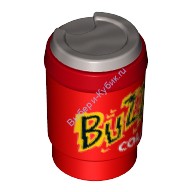 Деталь Лего Кружка На Вынос 'Buzz Cola' Цвет Красный
