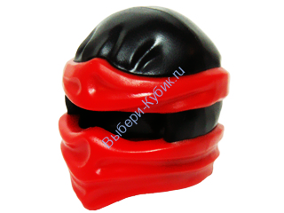 Деталь Лего Шлем С Красной Повязкой Цвет Черный