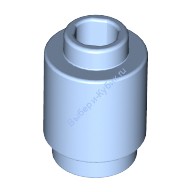 Деталь Лего Кубик Круглый 1 х 1 Открытый Штырек Цвет Ярко-Светло-Голубой