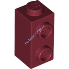 Деталь Лего Кубик Модифицированный 1 x 1 x 1 2/3 С Штырьками На Стороне Цвет Темно-Красный