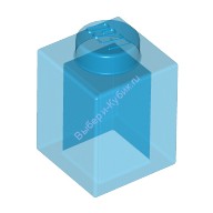 Деталь Лего Кубик 1 х 1 Цвет Прозрачно-Синий