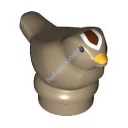 Деталь Лего Птица С Рисунком Цвет Темно-Песочный