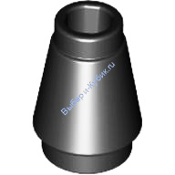 Деталь Лего Конус 1 х 1 С Верхним Пазом Цвет Черный