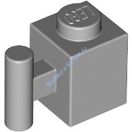 Деталь Лего Кубик Модифицированный 1 х 1 С Ручкой Цвет Светло-Серый