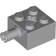 Деталь Лего Кубик Модифицированный 2 х 2 С Пином И Осевым Отверстием Цвет Светло-Серый