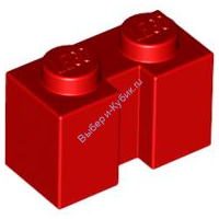 Деталь Лего Кубик Модифицированный 1 х 2 С Углублением Цвет Красный