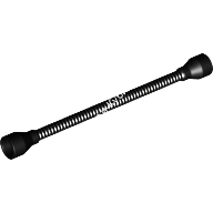 Деталь Аналог Совместимый С Лего Шланг Гибкий 8.5L С Креплениями На Концах Цвет Черный 