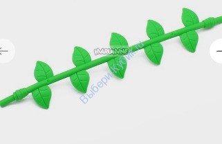 Деталь Аналог Совместимый С Лего Лиана С Листьями 16L Цвет Ярко-Зеленый