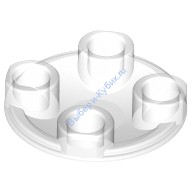 Деталь Лего Пластина Круглая 2 х 2 С Округлым Дном Цвет Прозрачный