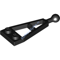 Деталь Лего Пластина 1 х 2 С Шаром На Каркасе Цвет Черный