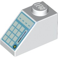 Деталь Лего Скос 45 2 х 1 с Кнопками Клавиатурой Цвет Белый