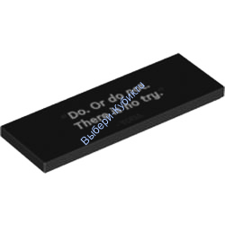 Деталь Лего Плитка 2 х 6 С Рисунком Цвет Черный