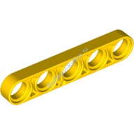 Деталь Лего Техник Бим 1 х 5 Тонкий Цвет Желтый
