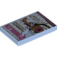 Деталь Лего Плитка 2 х 3 Журнал Придира Цвет Ярко-Светло-Голубой