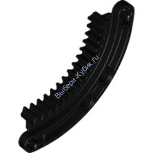 Деталь Лего Техник Зубчатая Рейка 6 x 6 Изогнутая Цвет Черный