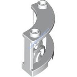 Деталь Лего Забор 3 х 3 х 2 Закругленный Декоративый С 2 Штырьками Цвет Белый