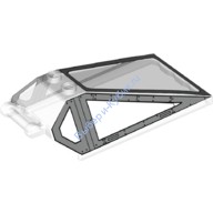 Деталь Лего Лобовое Стекло 8 х 4 х 2 С Ручкой И 2 Штырьками С Рисунком Цвет Прозрачный